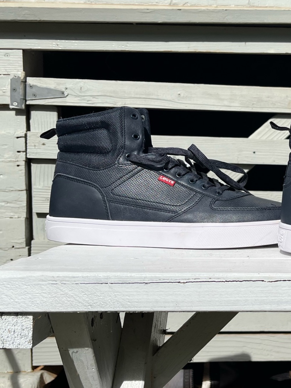 Levi's Black High-Top Sneakers with White Sole